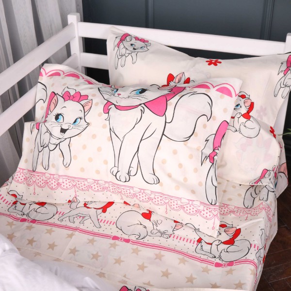 Фото - Комплект постельного белья детский MirSon 110х140 см Kids Time 17-0904 Little Pink Kitty Бязь (2200012399842)